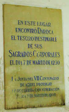 plaqua del milagro Eucarstico